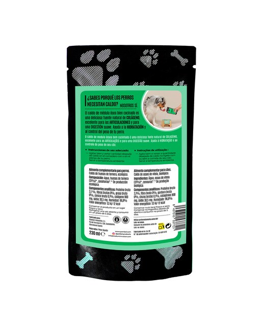 Caldo de huesos de ternera ecológico para perros Pet Bel 230 ml 2