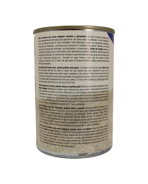Comida húmeda para perros adultos Biazoo paté de ternera y pollo 395 g 2