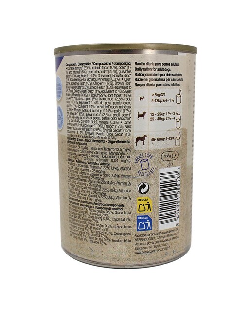 Comida húmeda para perros adultos Biazoo paté de ternera y pollo 395 g 3