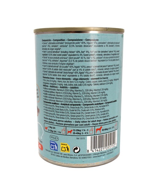 Comida húmeda para perros adultos Canatract pollo con salmón y boniato en salsa 400 g 3