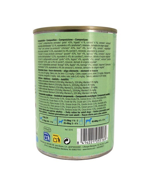 Comida húmeda para perros adultos Canatract pollo con cordero y zanahoria en salsa 400 g 2