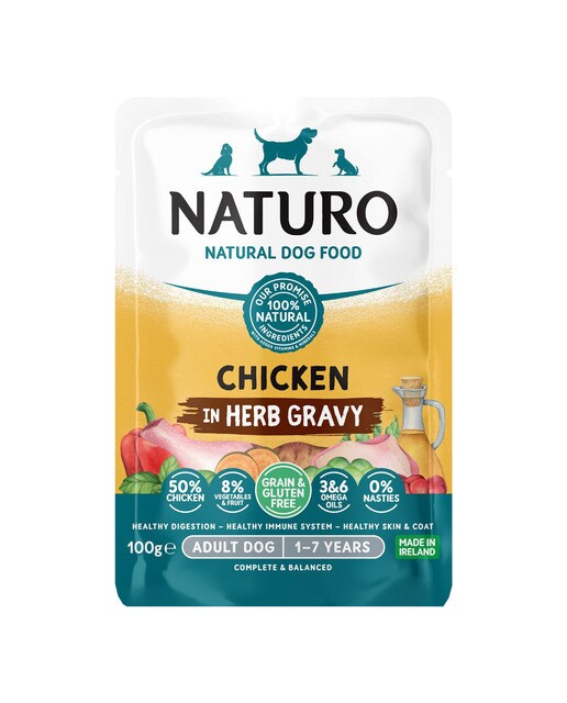 Naturo - Comida húmeda para perros adultos Naturo pollo grain free en salsa 100 g