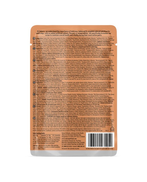 Imagen 2 de Comida húmeda para perros adultos Naturo pavo grain free en salsa 100 g