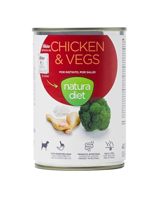 Natura Diet - Comida húmeda para perros adultos Natura Diet pollo y verduras 400 g