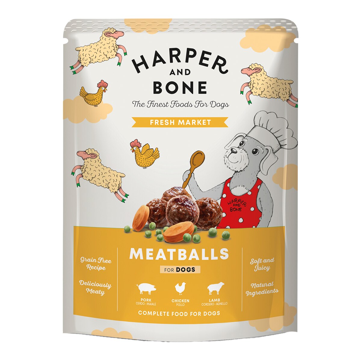 Harper and Bone – Comida húmeda para perros Fresh Market Harper & Bone 300g.