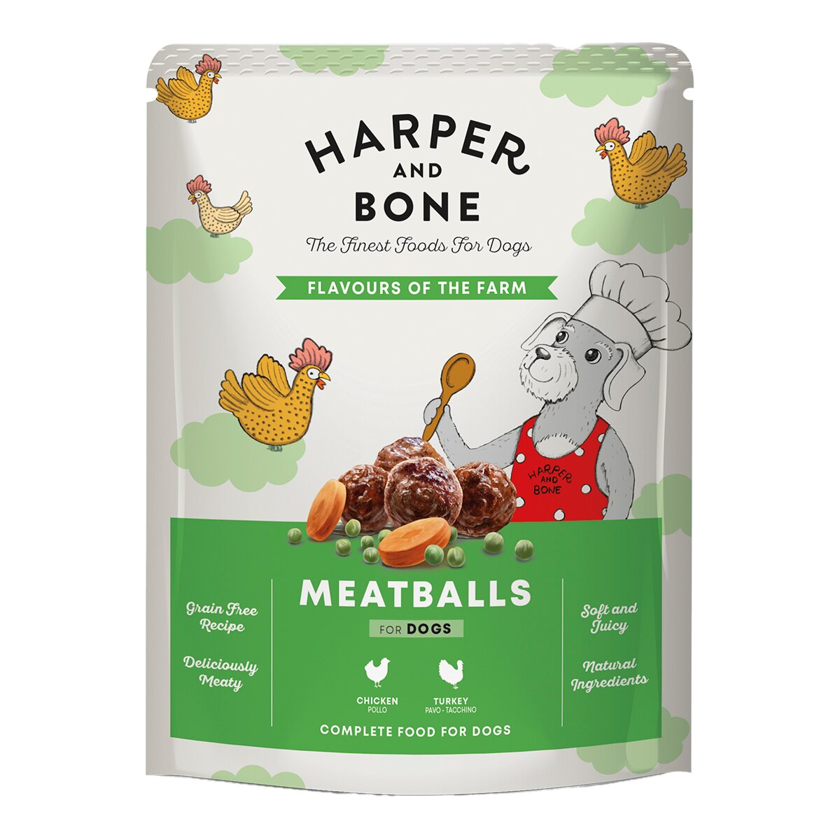 Harper and Bone – Comida húmeda para perros Harper & Bone pollo y pavo 300 g.