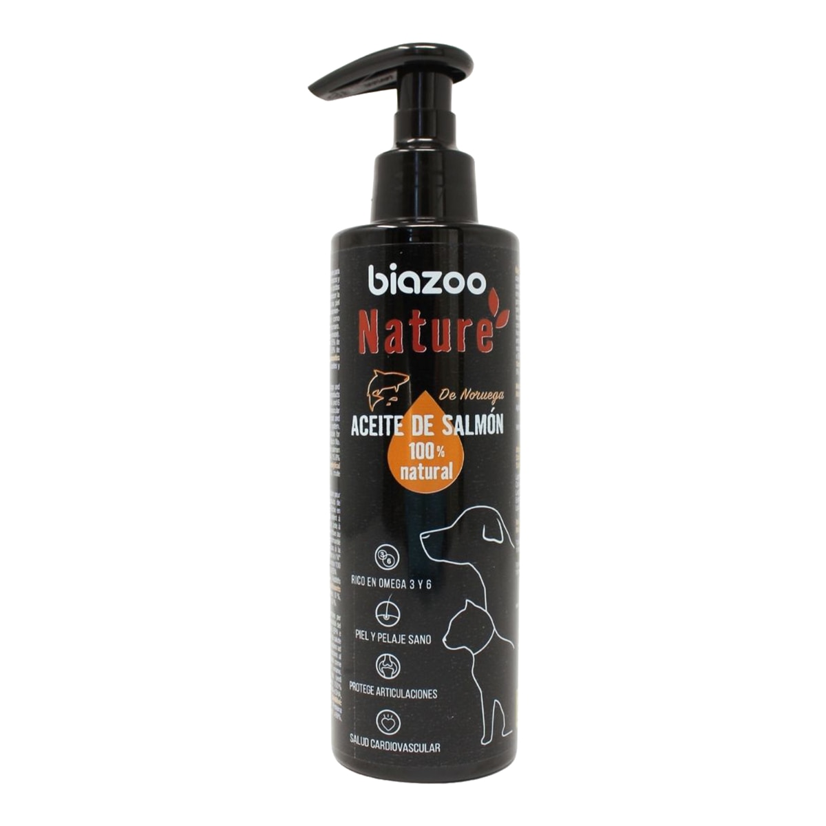 Suplemento para perros y gatos Biazoo aceite de salmón 200 ml 1