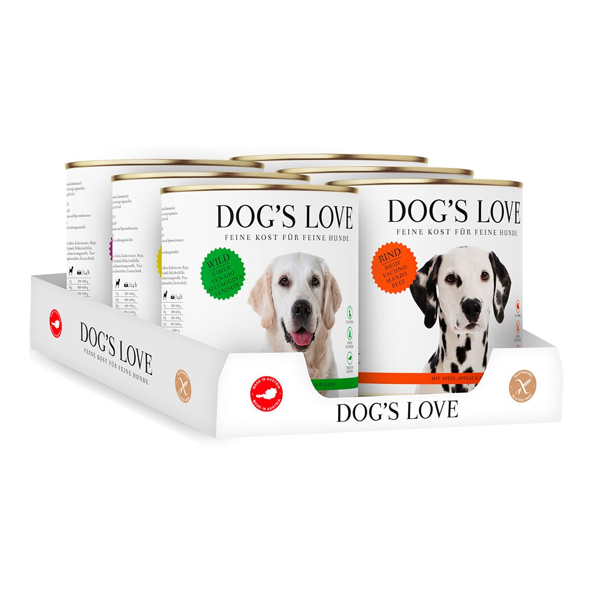 Comida húmeda para perros adultos Dog's Love carne de vaca , pollo, cordero, pescado, pavo, caza 6 x 800 g 2