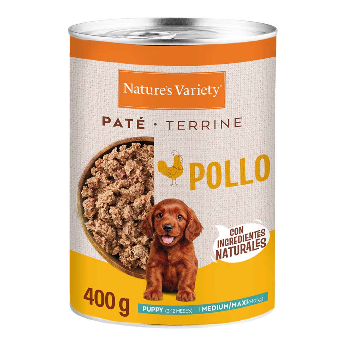 Imagen 1 de Comida húmeda para perros cachorros medianos y grandes Nature´s Variety paté pollo 400g