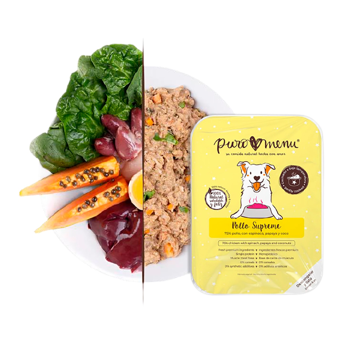 Comida húmeda para perros adultos mini Puromenu pollo 2