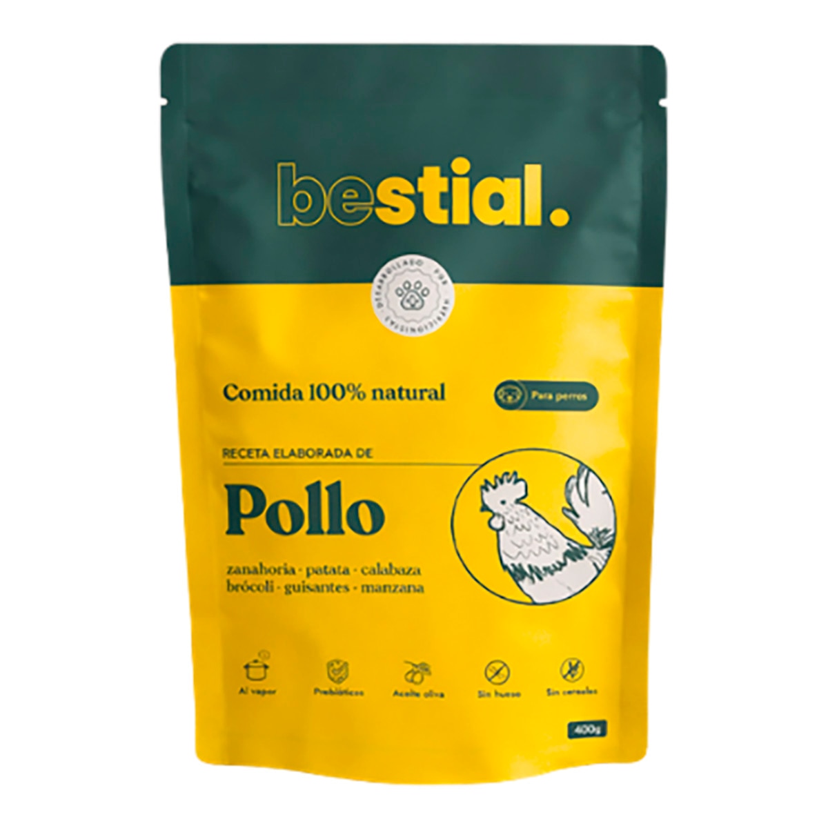Imagen 0 de Comida húmeda para perros Menú de pollo Bestial
