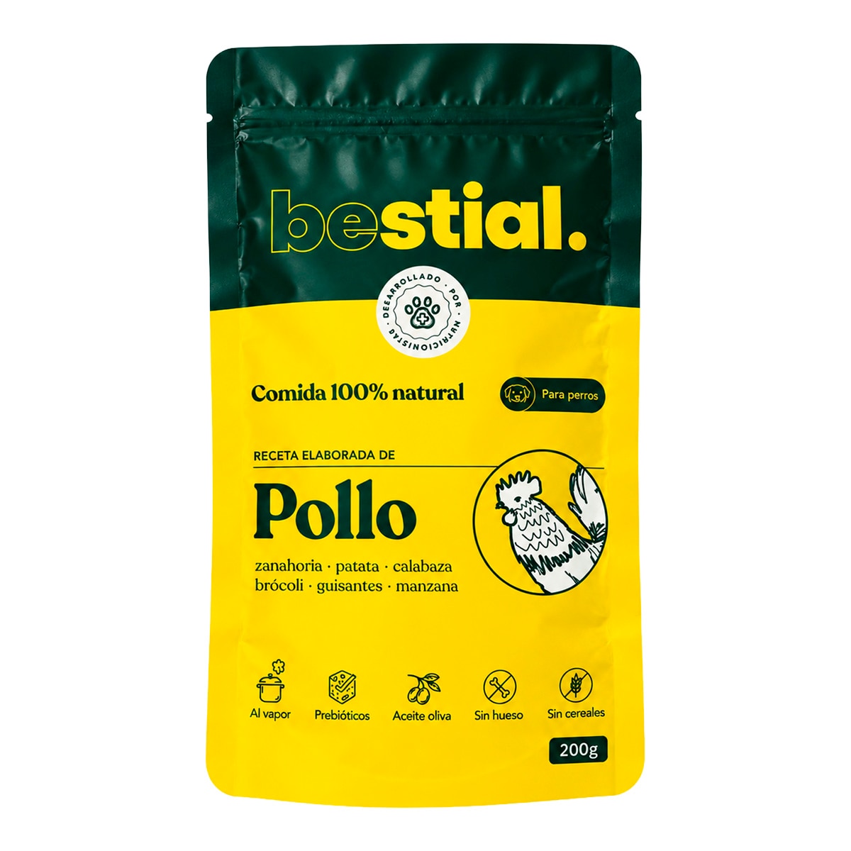 Imagen 0 de Comida húmeda para perros Menú de pollo Bestial