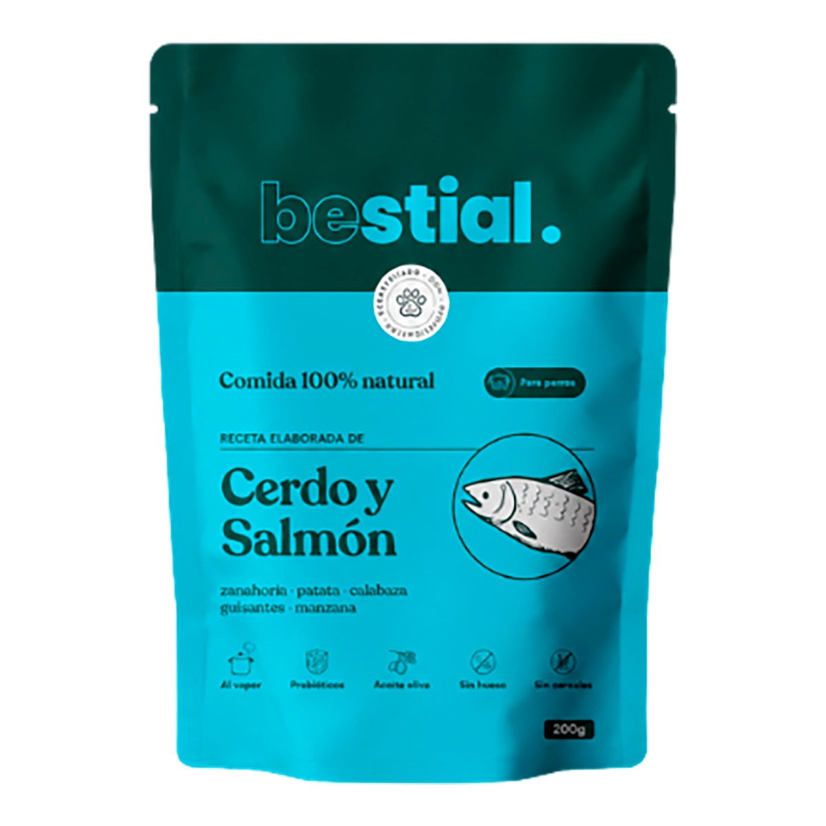 Imagen 0 de Comida húmeda para perros Menú de cerdo y salmón