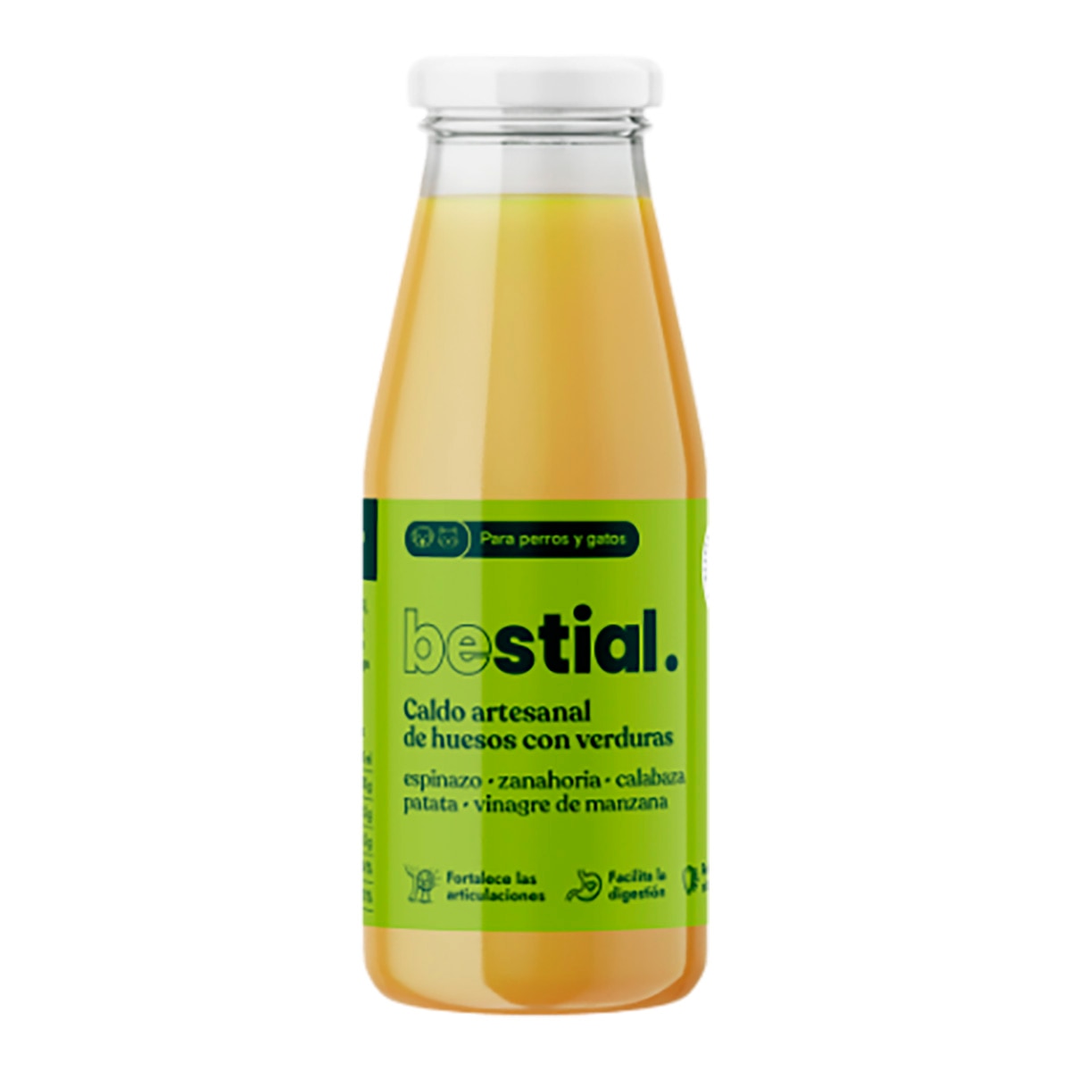 Imagen 0 de Caldo de huesos con verduras para perros y gatos Bestial 500 ml