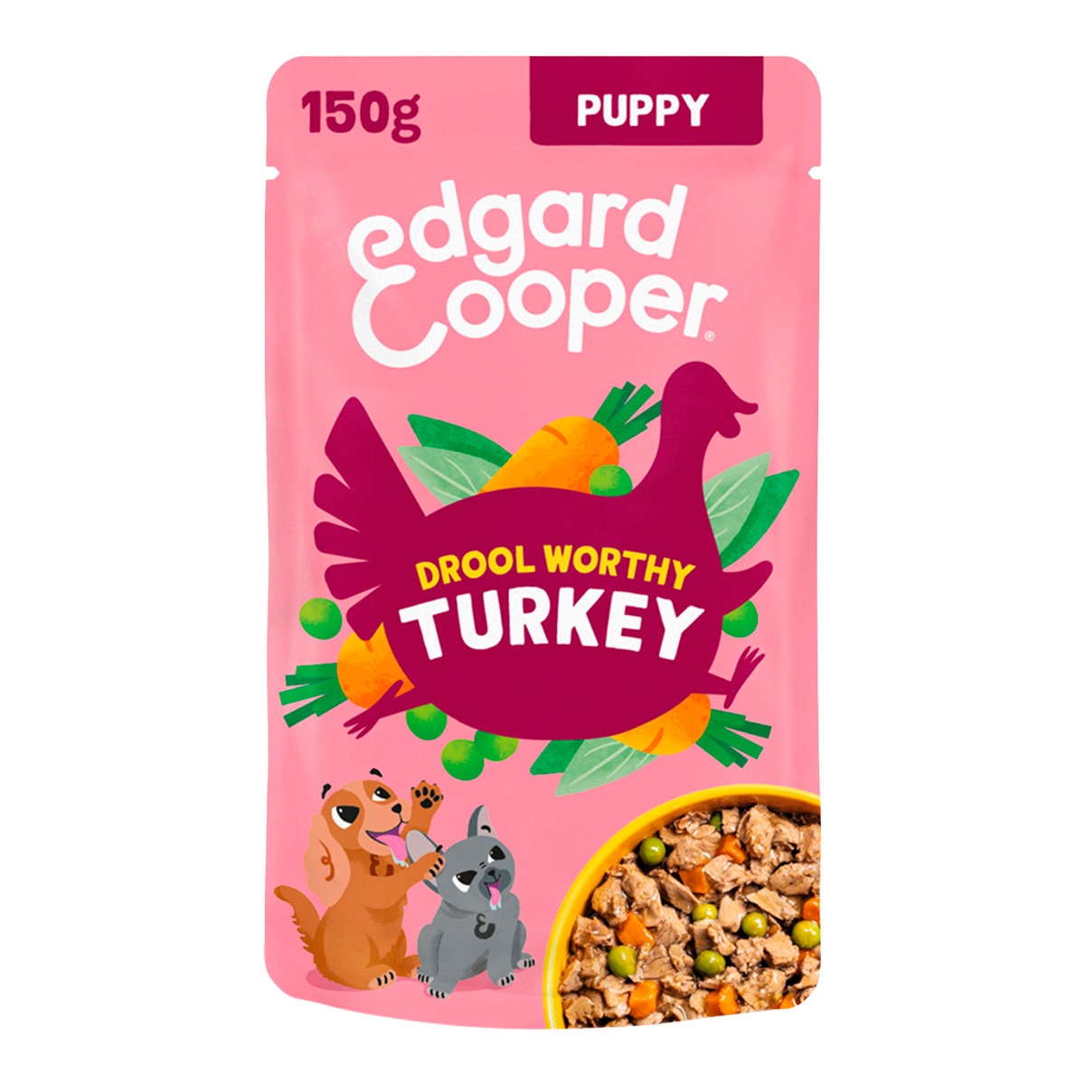 Imagen 0 de Comida húmeda para perros cachorros estofado de pavo Edgard&Cooper