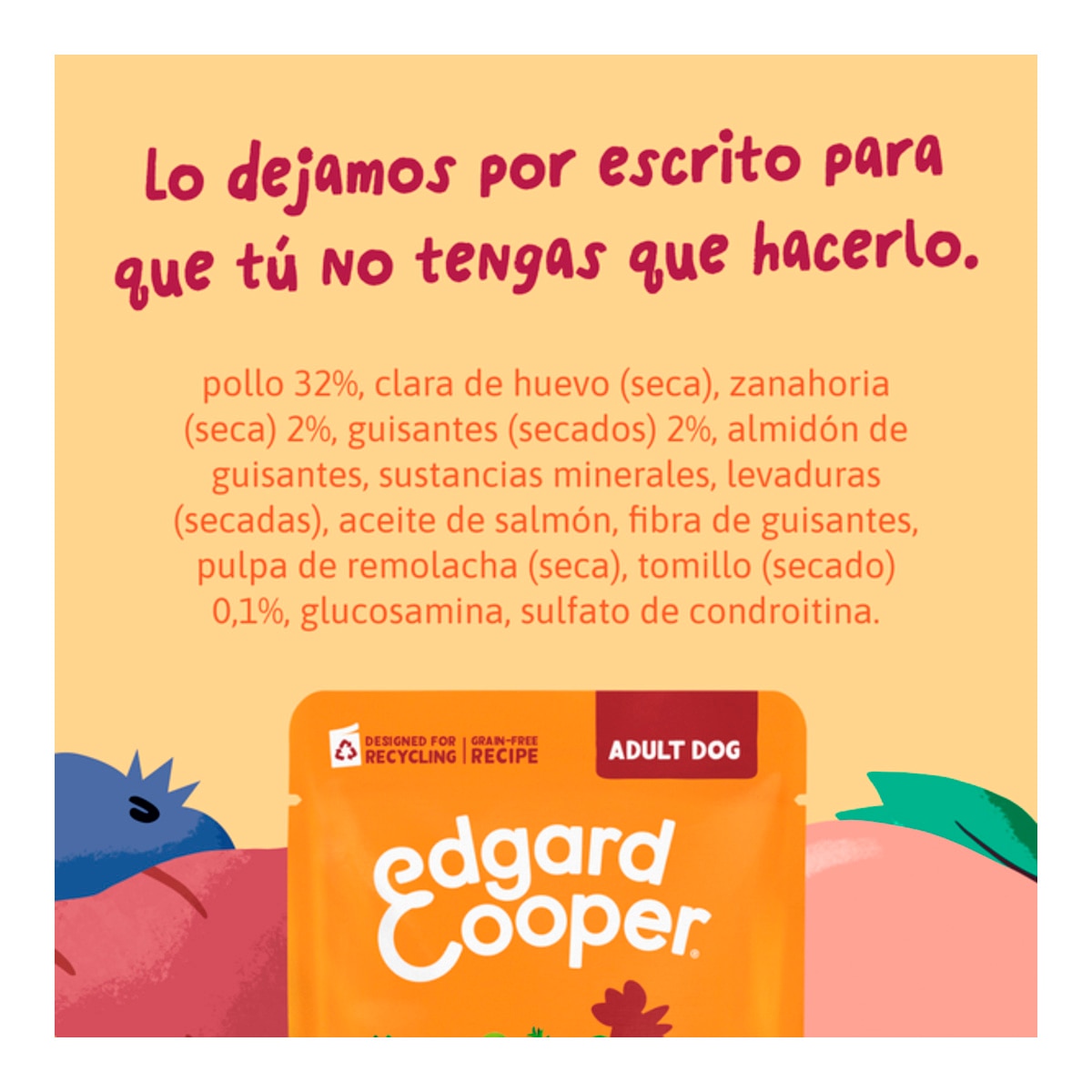 Comida húmeda para perros adultos estofado pollo Edgard&Cooper 150 g 4