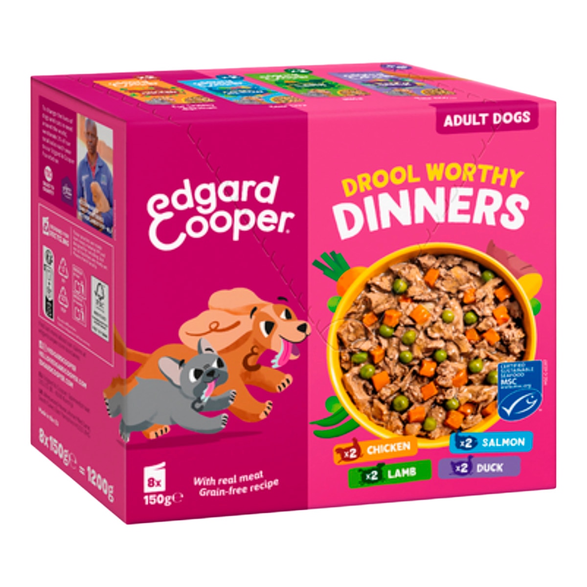 Comida húmeda para perros adultos Drool Worthy Dinners Edgard&Cooper 8 x 150 g 2
