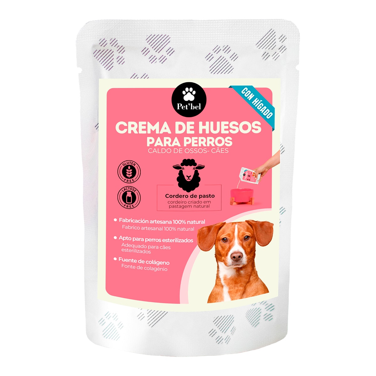 Imagen 1 de Crema de huesos de cordero para perros Pet Bel 100 ml
