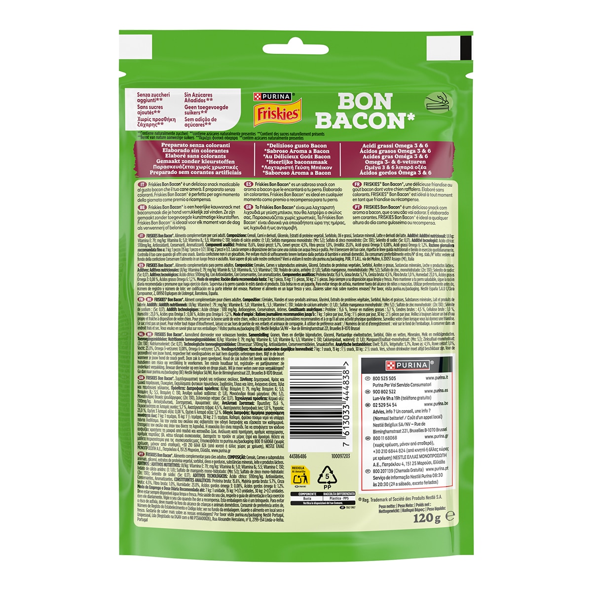 Snack para perros Friskies Bon Bacon 120 gr 2