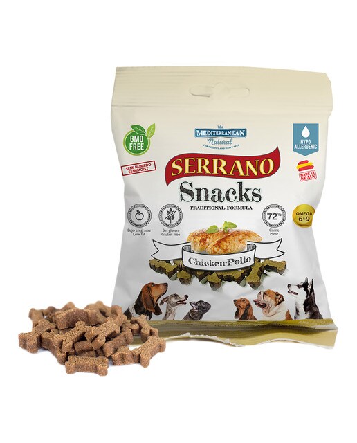 Snack para perros Mediterranean Natural Serrano pollo 85 g 2