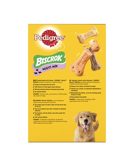 Snack para perros adultos Pedigree galletas Biscrok Multi Mix 500 g 3