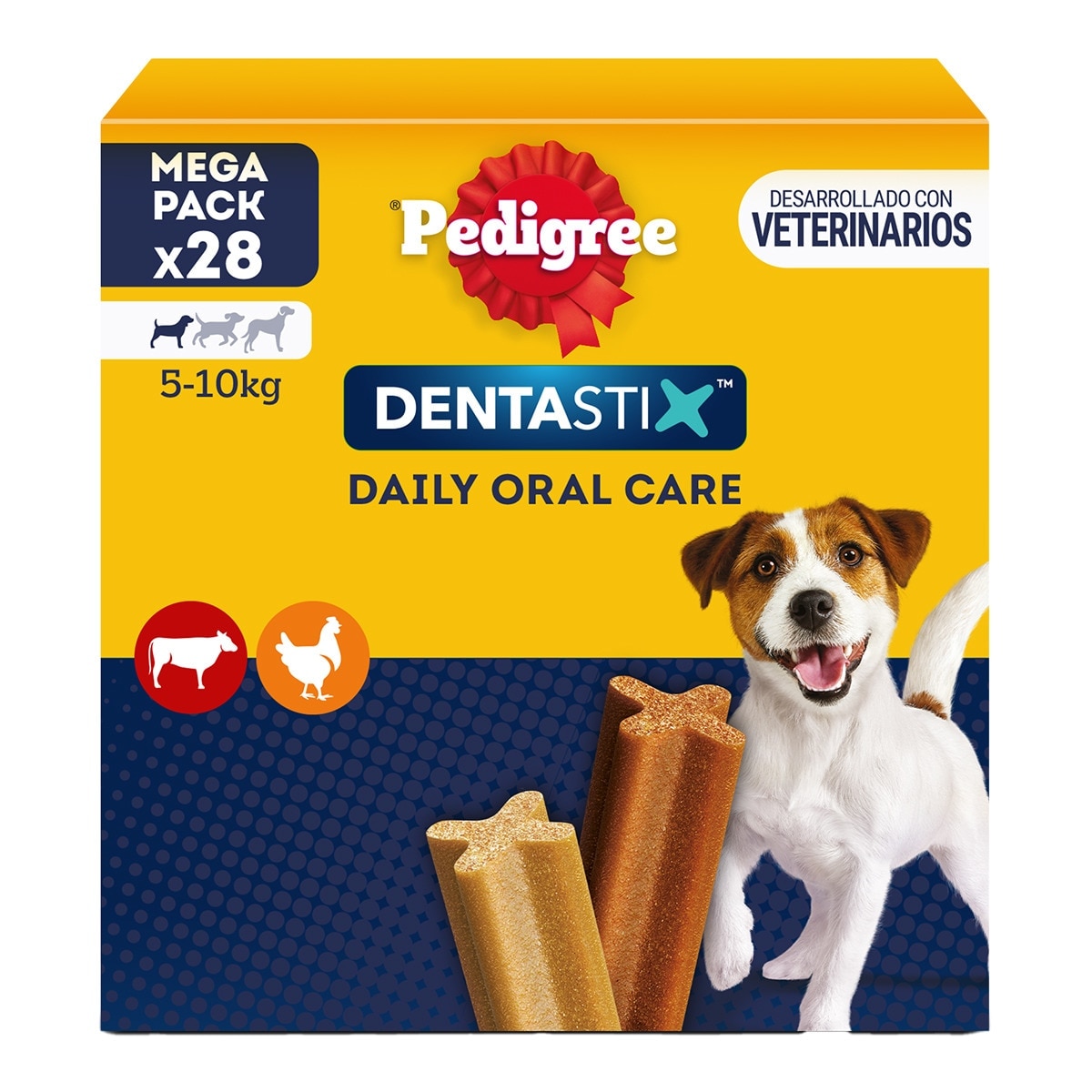 Pedigree Dentastix – Snack para perros mini y pequeños Pedigree Dentastix. Talla 28 sticks