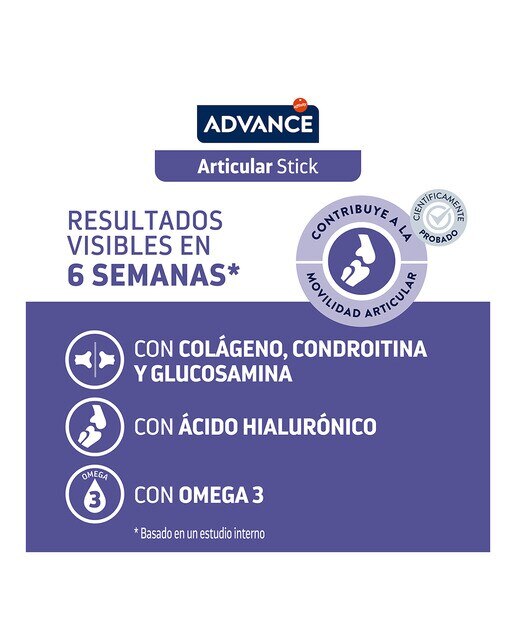 Snack para perros adultos medianos y grandes Advance Articular stick 155 g 2