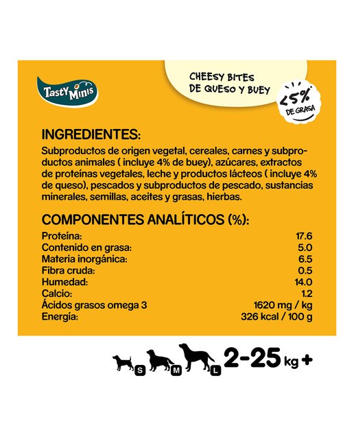 Snack para perros adultos Pedigree Cheesy 140 g 3