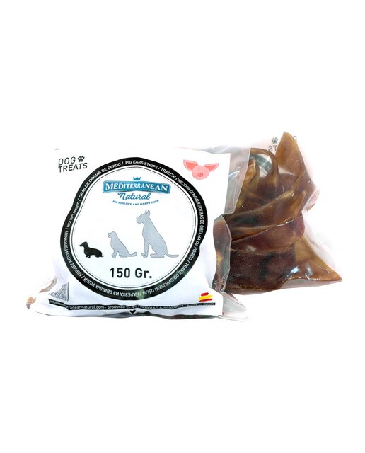 Mediterranean Natural - Tiras de oreja de cerdo para perros pequeños Mediterranean Natural 150 g