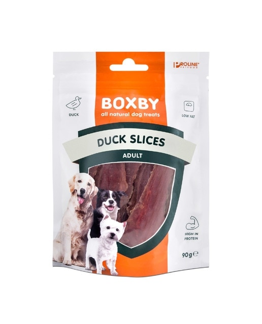 Imagen 0 de Snack para perros adultos Boxby tiras de pato 90 g