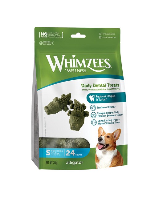 Whimzees - Snack para perros Whimzees cocodrilo mix bolsa grande
