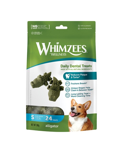 Snack para perros Whimzees cocodrilo mix bolsa grande 3