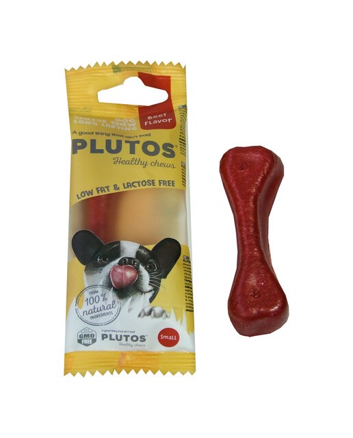 Plutos - Hueso para perros Plutos queso y carne de vaca