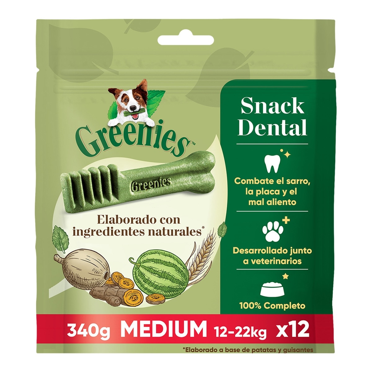 Greenies - Snack dental para perros medianos Greenies 340 g
