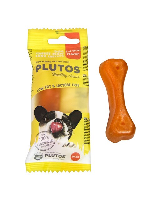 Plutos - Hueso para perros adultos Plutos queso y salmón