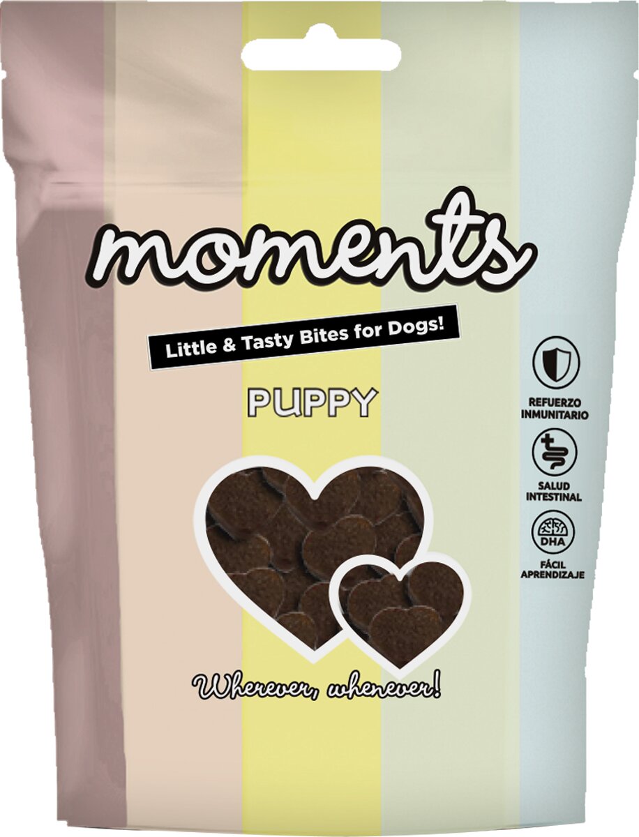 Moments - Snack para perros cachorros Moments salmón 60 g