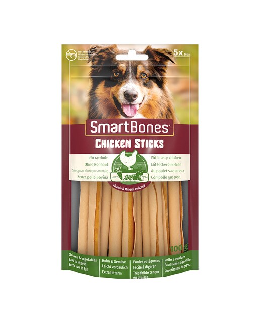 Smartbones - Snack para perros adultos SmartBones sticks pollo 5 x 20 g