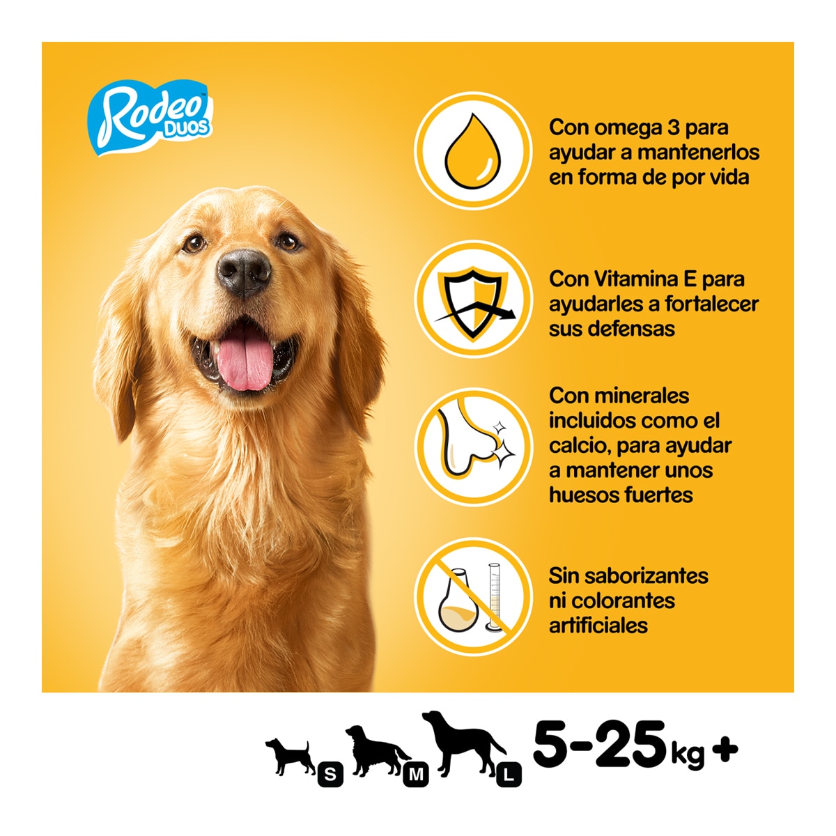 Snack para perros adultos pequeños, medianos y grandes Pedigree Rodeo dúo pollo y bacon 7 uds 3
