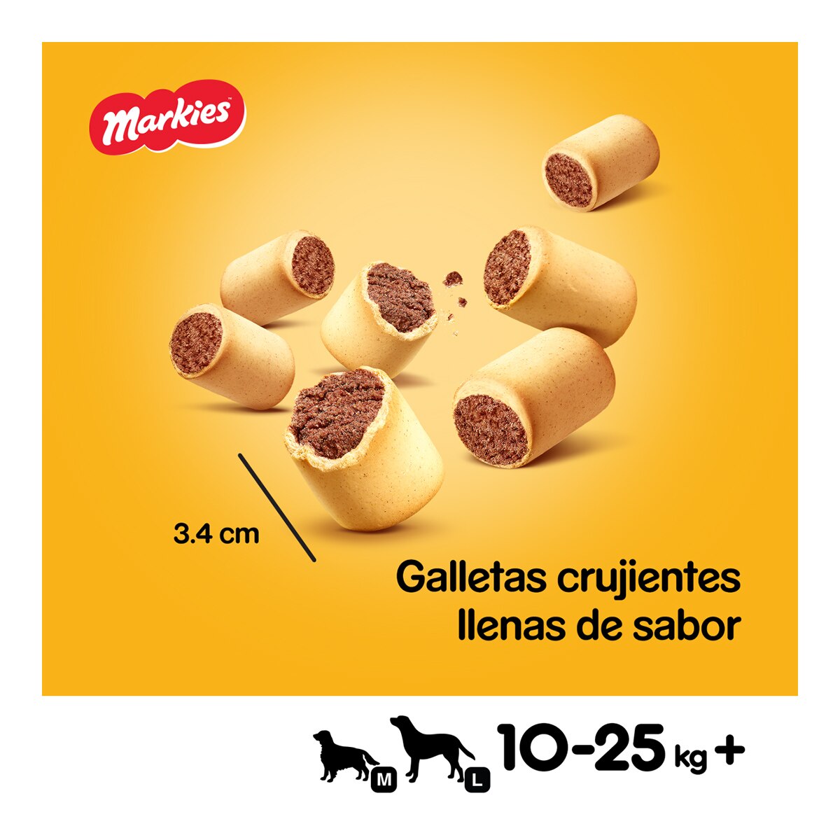 Snack para perros adultos medianos y grandes Pedigree Markies tuétano 1,5 kg 2