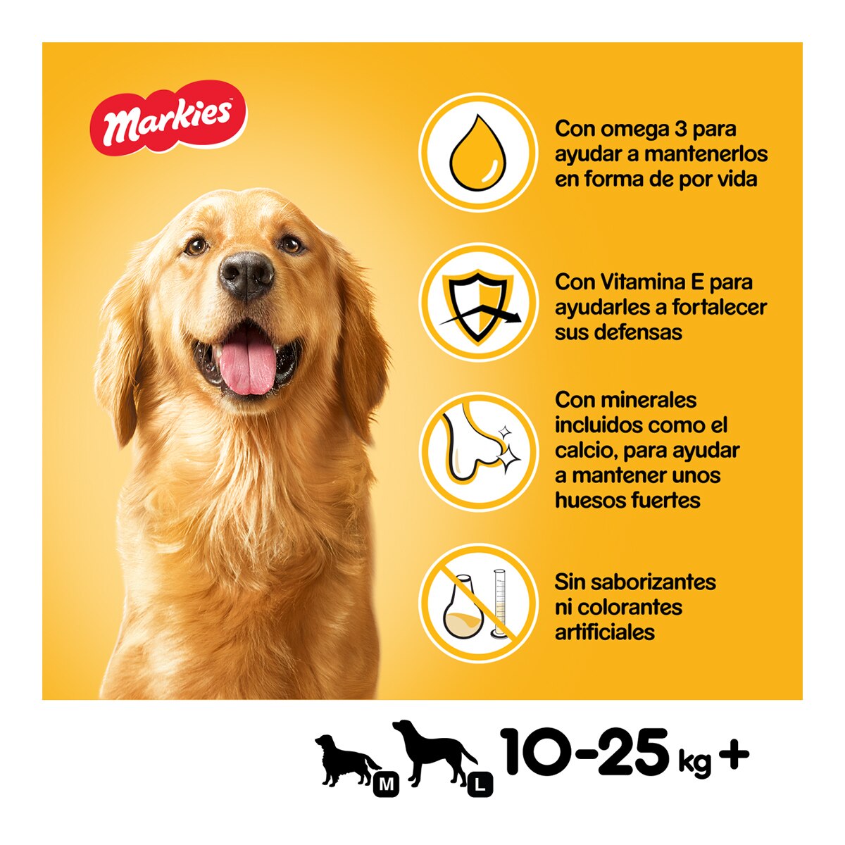 Snack para perros adultos medianos y grandes Pedigree Markies tuétano 1,5 kg 3