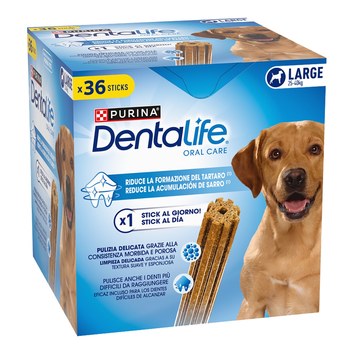 Purina Dentalife - Snack dental para perros grandes Purina DentaLife.