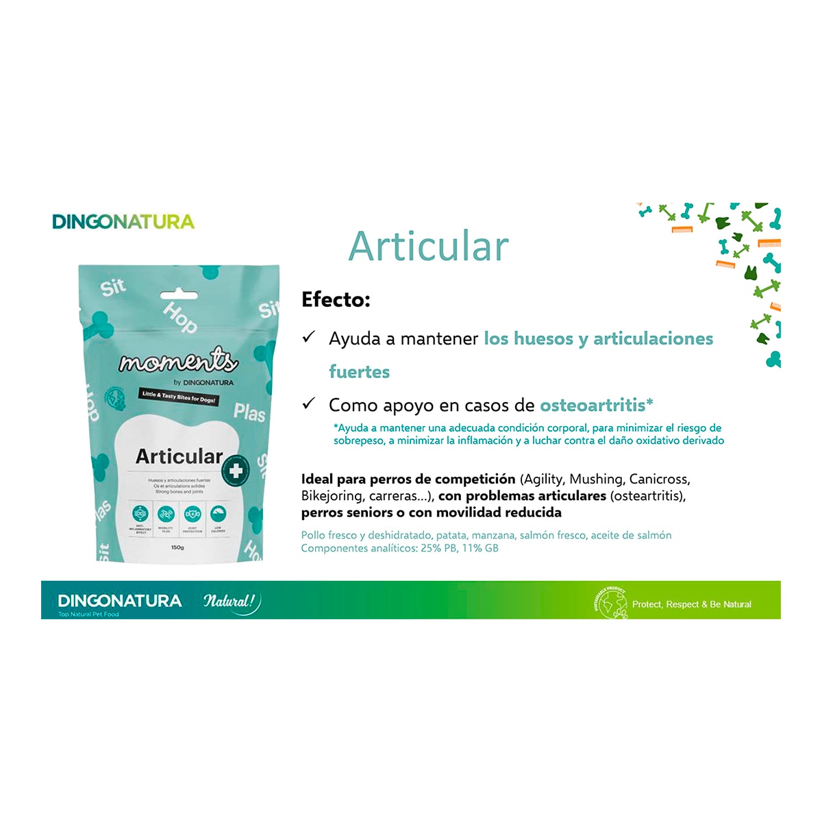 Snack para perros Moments Articular pollo 150 g 4
