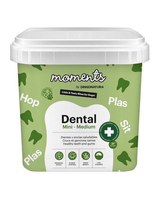 Moments - Snack para perros minis y medianos Moments dental Mini-Medium pollo 500 g