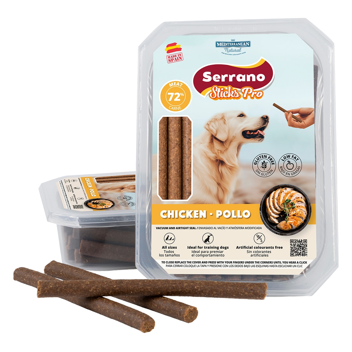 Mediterranean Natural - Snack para perros adultos Mediterranean Natural Ibéricas sticks pollo