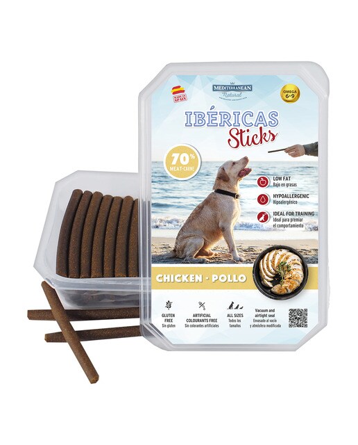 Mediterranean Natural - Snack para perros adultos Mediterranean Natural Ibéricas sticks pollo