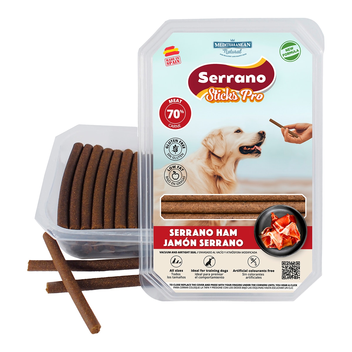 Imagen 1 de Snack para perros adultos Mediterranean Natural Ibéricas sticks jamón serrano