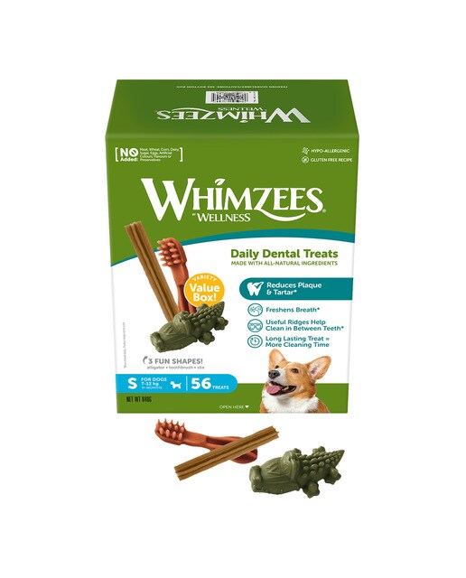 Whimzees - Snack para perros adultos minis y pequeños Whimzees Variety Value S 56 uds