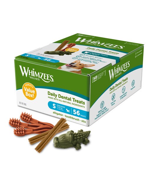 Snack para perros adultos minis y pequeños Whimzees Variety Value S 56 uds 2