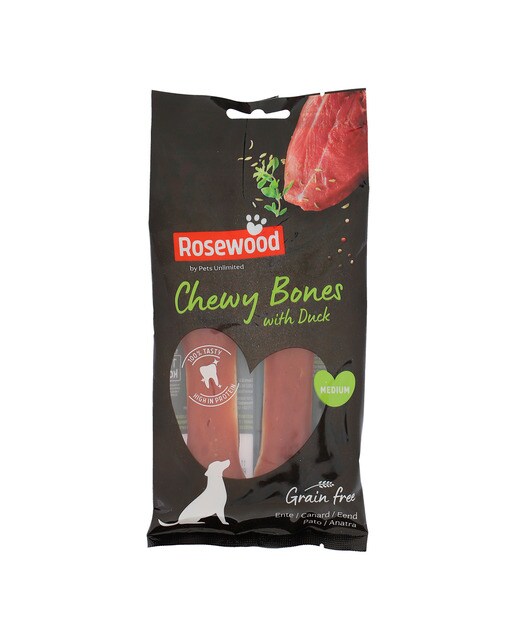 Rosewood - Snack para perros adultos medianos y grandes Rosewood huesitos con pato 80 g