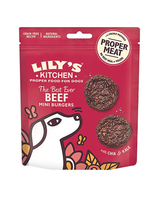 Lily's Kitchen - Snack para perros adultos Lily's Kitchen mini hamburguesas grain free ternera 70 g